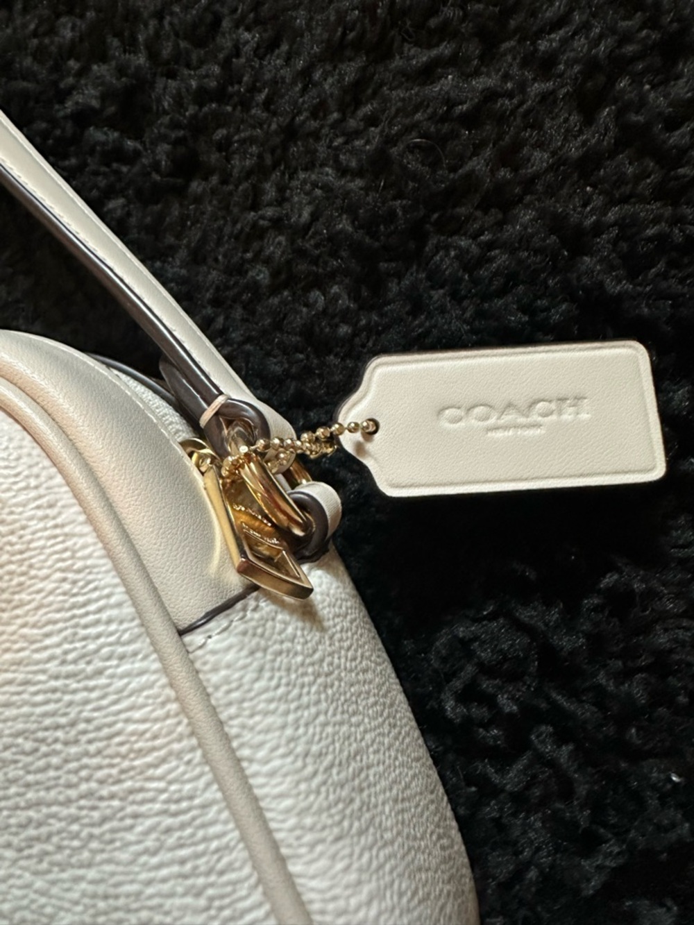 Coach mini Jamie Camera bag White Pebbled Leather Crossbody with Gold Logo - Picture 3 of 9